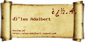 Éles Adalbert névjegykártya